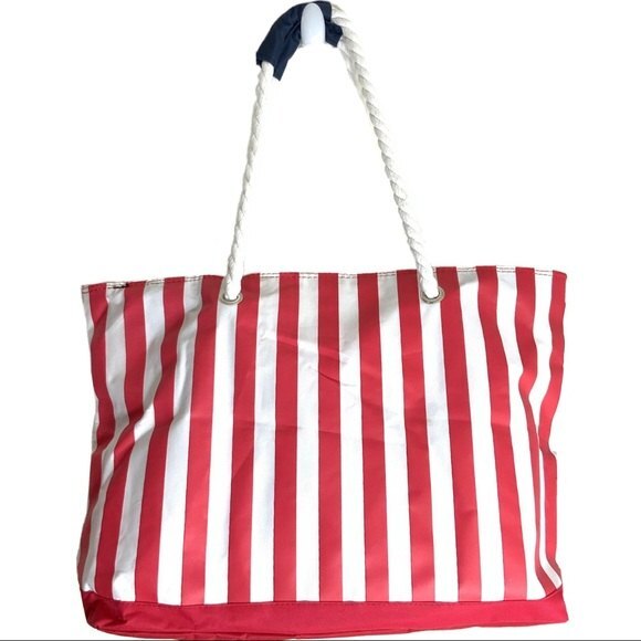 Large Striped Beach Bag - Picture 2 of 12
